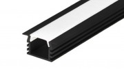 LED Profil PDS-F-2000, 2m, eloxiert, Black